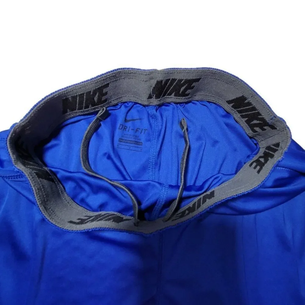 Nike‎ Basketball Shorts Boys Youth Size Medium Dri Fit Blue Drawstring Waist EUC